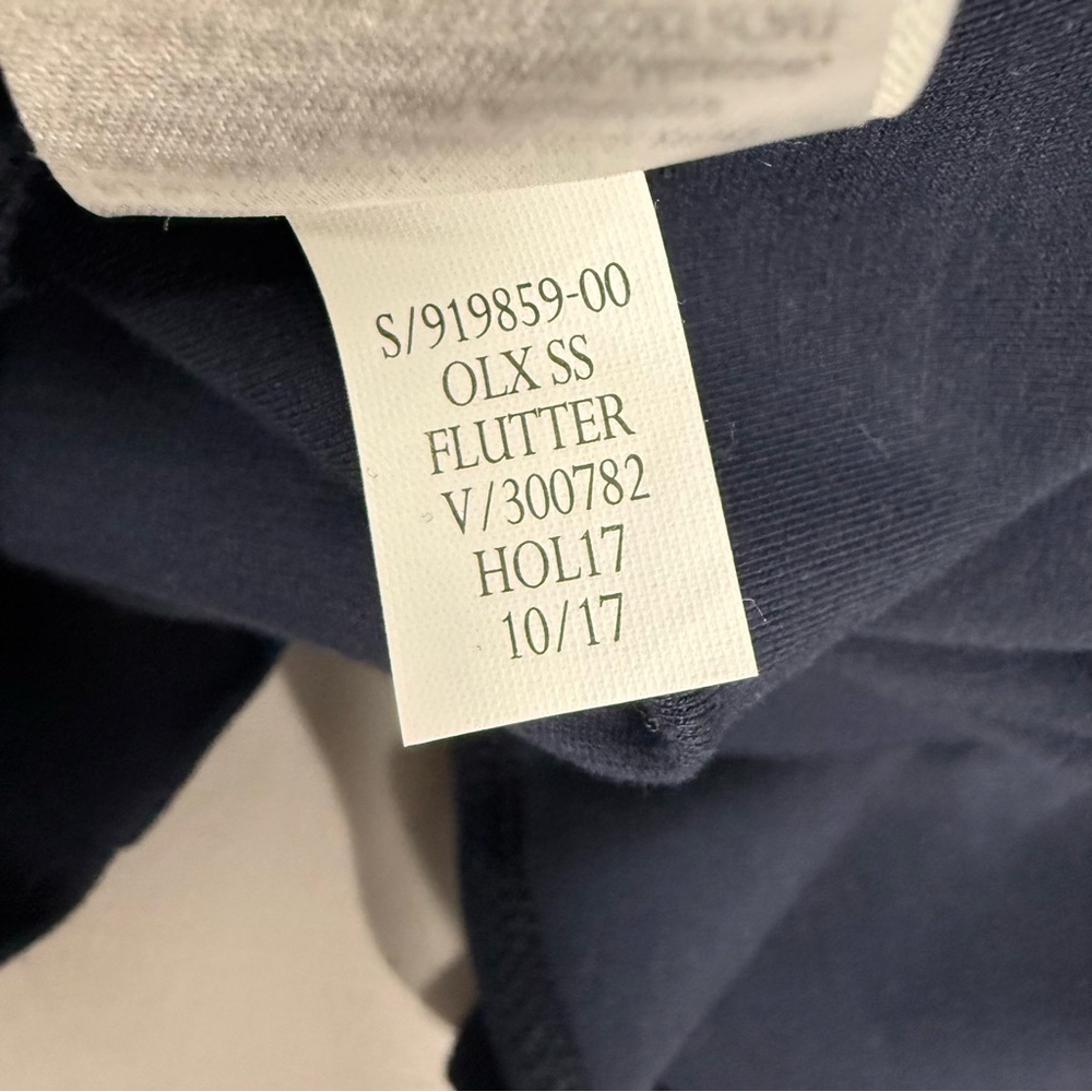 Flutter Sleeve Banana Republic Navy Blue Petite Shift Dress 8P - Picture 11 of 11